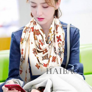 LV silk scarf Louis Vuitton'Zodiac Mouse' 100% top cashmere scarf