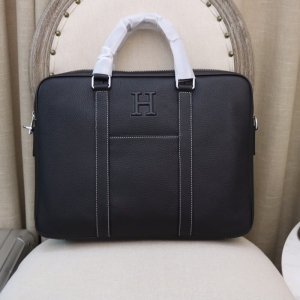 Top counter mouse ruthless goods 2019 latest style imported deerskin pattern Hermes men's briefcase messenger bag