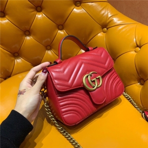 Original genuine leather Gucci mini Handbag