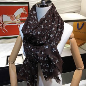 LV scarf Louis Vuitton full three-dimensional pattern 100% pure cashmere scarf
