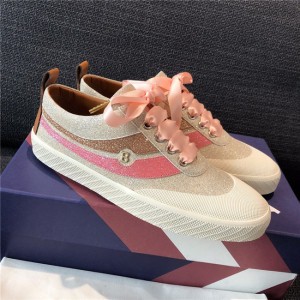 Bally SUPER SMASH women's ice pink fabric low-top sneakers