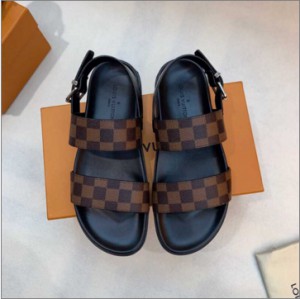 Louis Vuitton men's sandals with Monogram floral pattern on the side