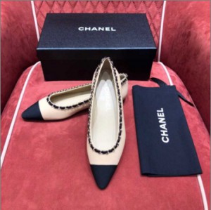 Chanel mixed leather outsole women flat Shoes